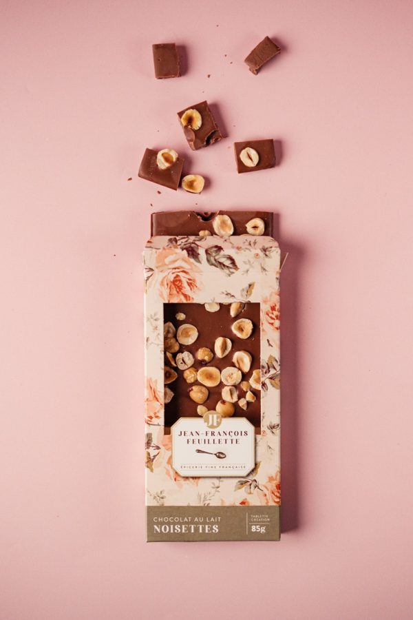 tablette de chocolat au lait noisettes